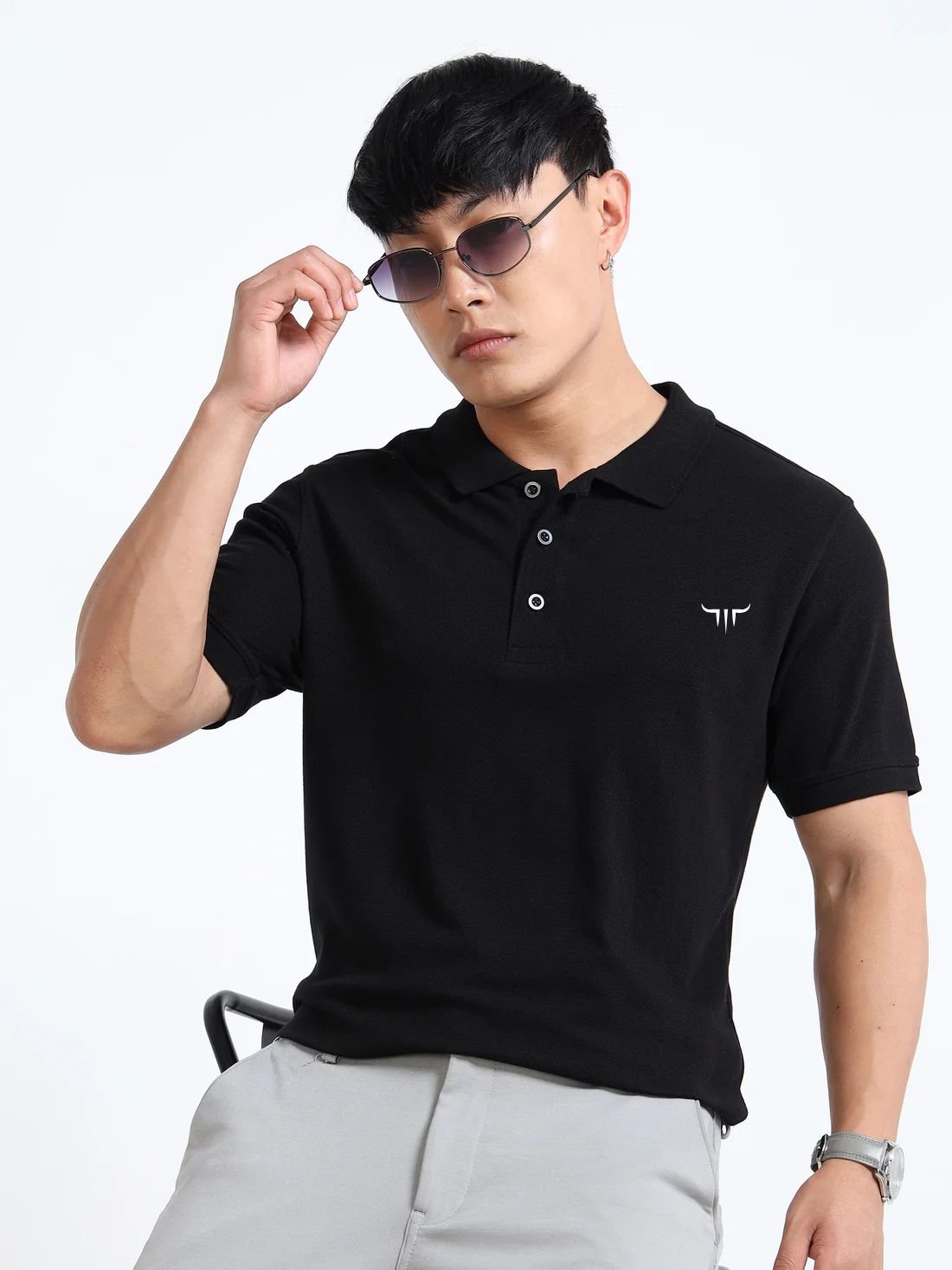Titan Polo Tshirts – Plain Black