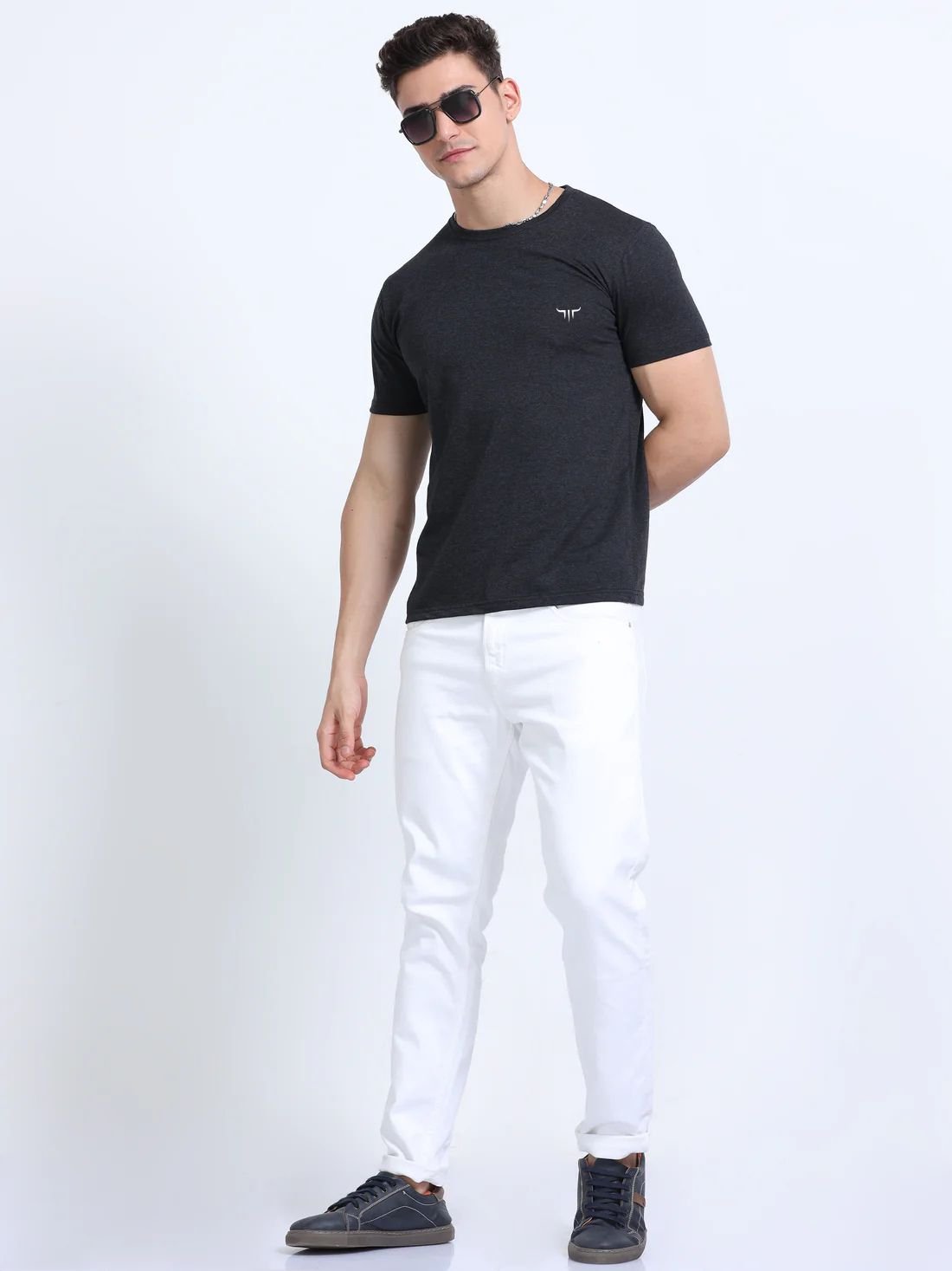 Titan Round Neck Tshirts - Charcoal - Image 3