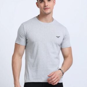 Titan Round Neck Tshirts - Grey Melange