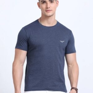 Titan Round Neck Tshirts - Navy Melange