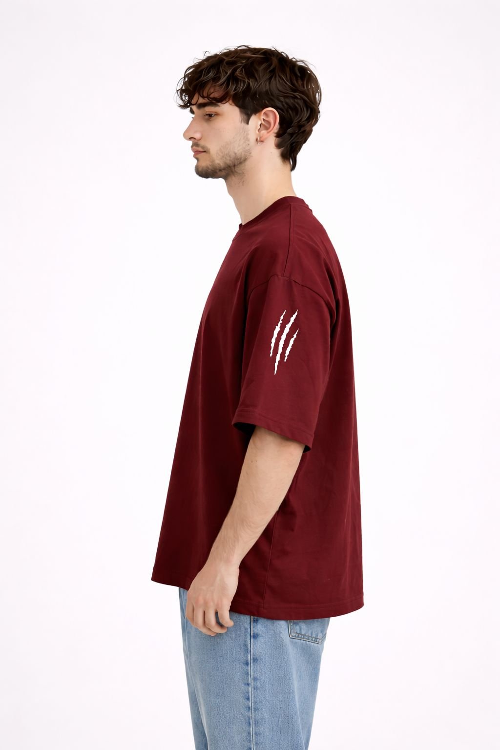Wild Harmony – Maroon Edition Oversized T-Shirt | Wearock